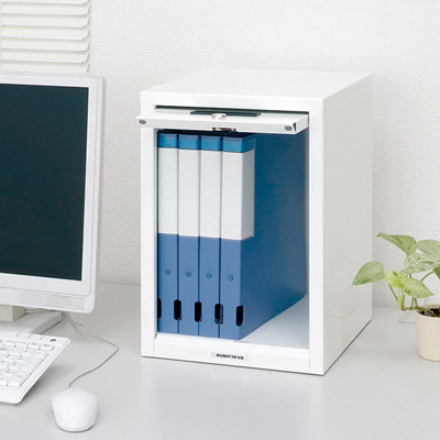 ナカバヤシ セキュリティファイルボックス シロ AL-S100【マイナンバー推奨商品】