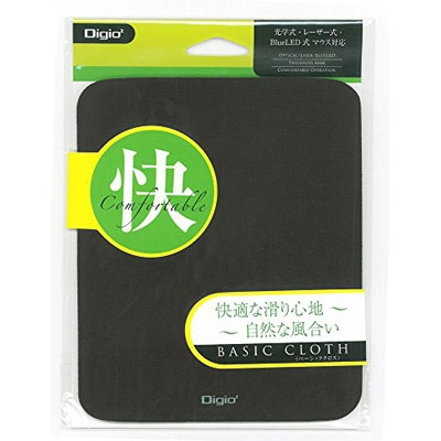ナカバヤシ Digio2 マウスパッド ベーシッククロス ブラック MUP-907BK (tm)