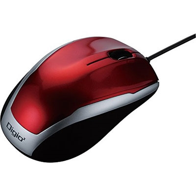 ナカバヤシ Digio2 有線 3ボタンマウス BlueLED レッド MUS-UKT115R (tm)