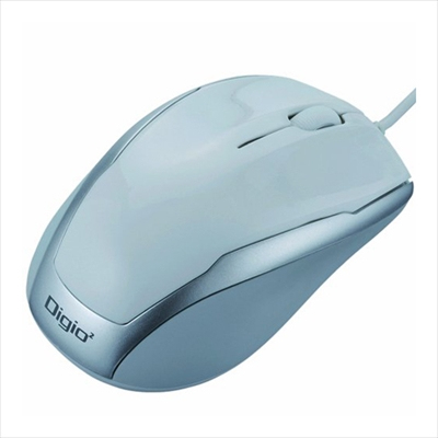 ナカバヤシ Digio2 BlueLED 3ボタンマウス サイドラバー加工 ホワイト MUS-UKT92W (tm)