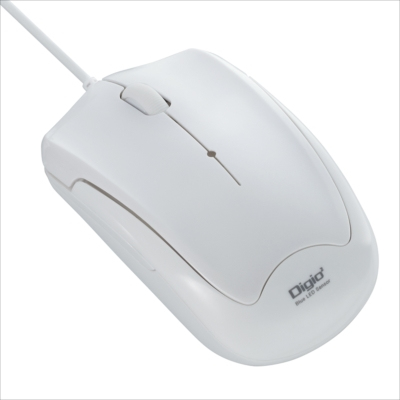 ナカバヤシ 有線静音3ボタンBlueLEDマウス ホワイト MUS-UKT124W (tm)