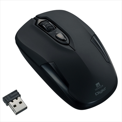 ナカバヤシ 無線静音3ボタンIRLEDマウス/ブラック MUS-RIT126BK (tm)
