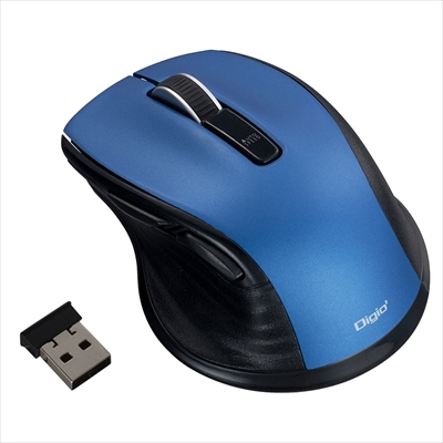 ナカバヤシ 小型無線静音5ボタンBlueLEDマウス/ブルー MUS-RKF141BL (tm)