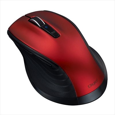 ナカバヤシ 大型Bluetooth静音5ボタンBlueLEDマウス/レッド MUS-BKF149R (tm)