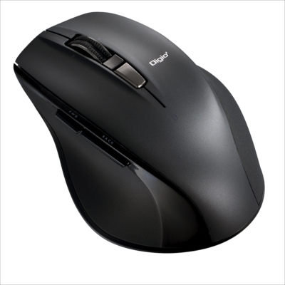 高速スクロールホイール搭載<神速>シリーズBluetooth静音5ボタンBlueLEDマウス/ブラック MUS-BKF165BK (tm)