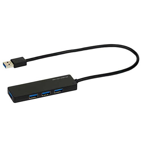 USB3.1Gen1 4ポートハブ【UH-3184シリーズ】30cmブラック UH-3184BK (tm)