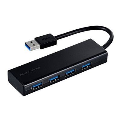 ナカバヤシ Digio2 USB3.0 4ポートハブ スリム ブラック UH-3034BK (tm)