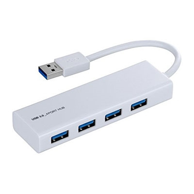 ナカバヤシ Digio2 USB3.0 4ポートハブ スリム ホワイト UH-3034W (tm)