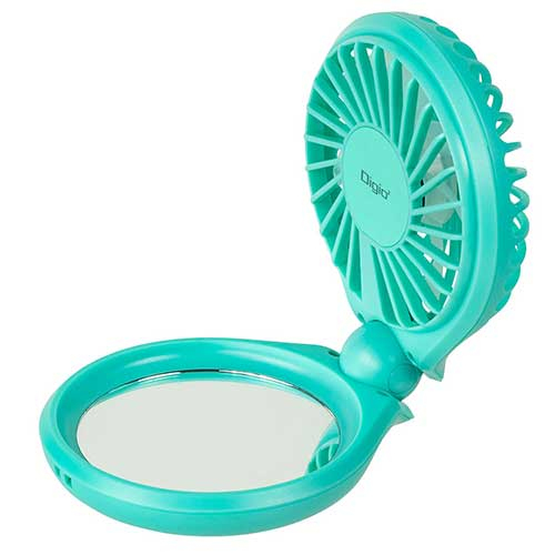 ミラー付きコンパクトファン【UA-056シリーズ】ブルー UA-056BL (tm)