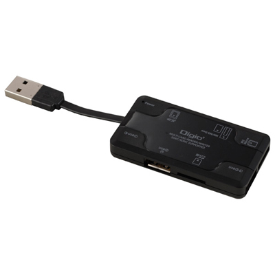 ナカバヤシ Digio2 USB2.0 マルチカードリーダー CRW-5M53BK ブラック (tm)
