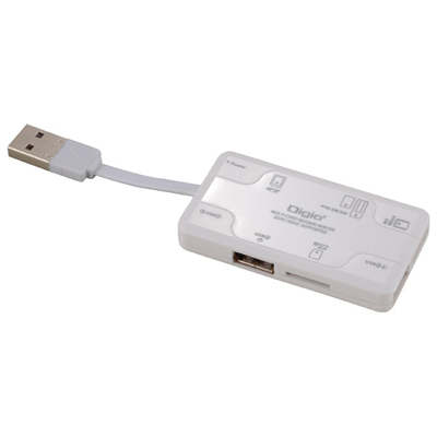 ナカバヤシ Digio2 USB2.0 マルチカードリーダー CRW-5M53W ホワイト (tm)