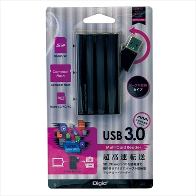 ナカバヤシ USB3.0マルチカードリーダーブラック CRW-33M68BK (tm)