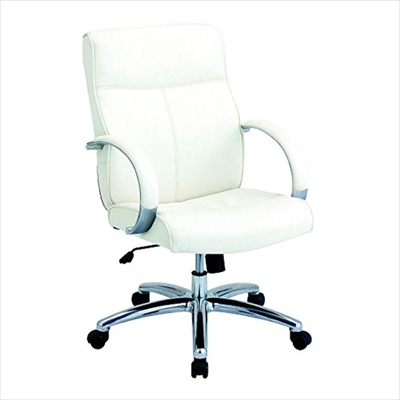 ナカバヤシ エグゼクティブチェア 本革張り ホワイト RZE-A210W　(tm)
