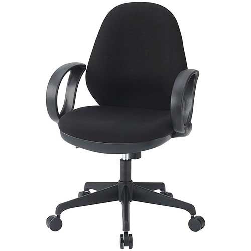 ナカバヤシ 高耐荷重チェア 肘付き/ブラック CKT-112-BK (tm)