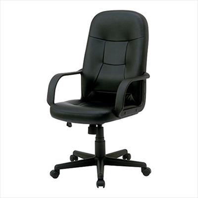 ナカバヤシ OAレザーチェア ハイバック ブラック CCL-002D　(tm)　