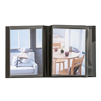 ナカバヤシ ポケットアルバム フォトグラフィリア/PHOTO GRAPHILIA 2L版100枚 PH2L-1010-D/G ブラック