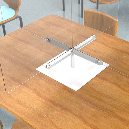 ナカバヤシ クロス型アクリルパーティション用ベース金具 PTS-CRB01W