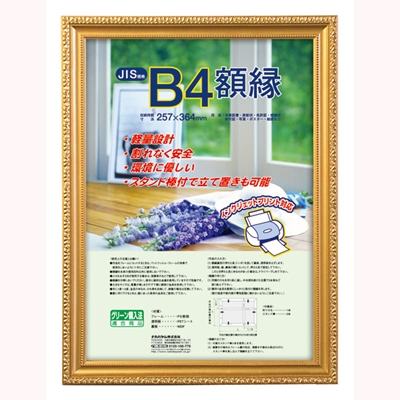 ナカバヤシ 樹脂製賞状額 金ケシ B4 フ-KWP-36