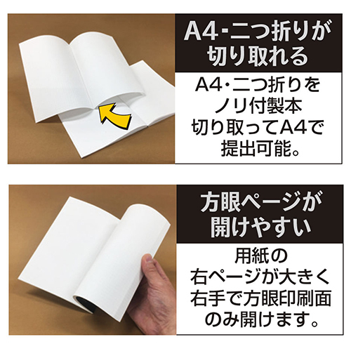 ナカバヤシ ロジカル・シンクノート・A5サイズ・タテ 切り取りノリタイプ 方眼5mmブラック・ブルー罫 RP-A501DB-N