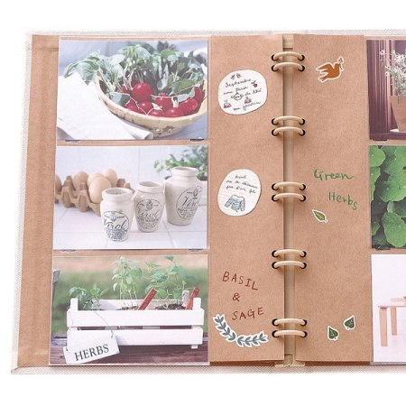 ナカバヤシ クラフトポケット替台紙 バインダー式 L判3段ポケット アP-MYR-101-KR (10枚組)