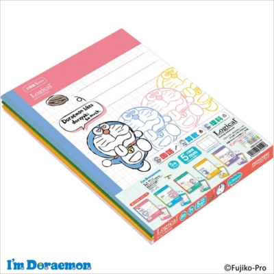 ナカバヤシ スイング・ロジカル方眼ノート/セミB5/方眼5mm(10mm実線入)/ア?Cムドラえもん/ポップ HB5-H510-5P
