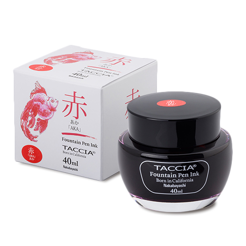 TACCIA 万年筆用インク（水性染料）　すなおいろ・インク 40ML　あか　TFPI-WD40-05