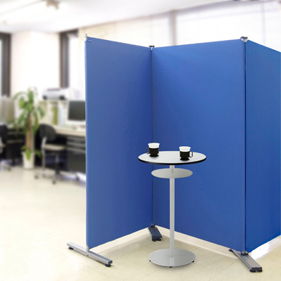 ナカバヤシ 簡易パーティション クロス貼り ブルー PTS-1680B【マイナンバー推奨商品】