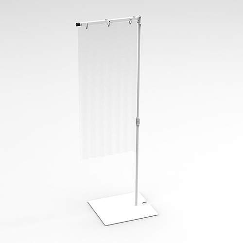 ナカバヤシ 飛沫防止防炎シートスタンド スライドMサイズ/ホワイト PTS-SL4070W