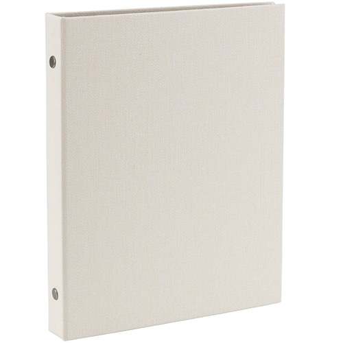 ナカバヤシ cotto. (コット) バインダー式 黒台紙フォトアルバム L判40枚 ヨコ ホワイト A-COPLY-401-W