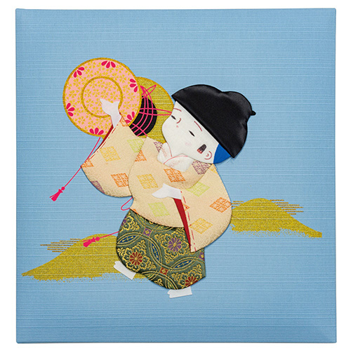 ナカバヤシ 誕生用フエルアルバム Lサイズ/童人形/ブルー A-LBH-7001-B