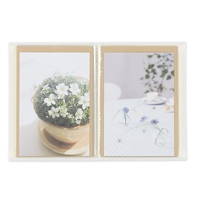 ナカバヤシ Harmaa(ハルマー) 溶着式ポケットアルバム KG判1段 A-HRKP-201-W ホワイト