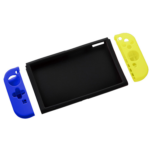 ナカバヤシ SWITCH 有機ELモデル用 シリコンカバー(セパレートタイプ)/ブルー×イエロー SZC-SWE14BLY