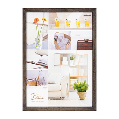 ナカバヤシ エラマ インテリアフレーム A4判 ブラック F-TW-104-D