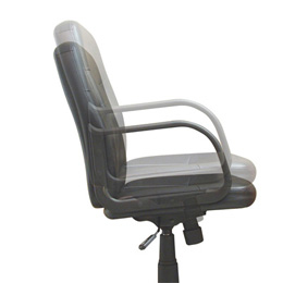 ナカバヤシ OAレザーチェア ローバック CCL-001D ブラック