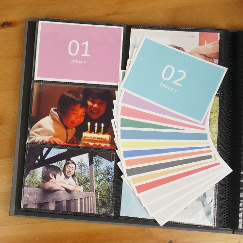 【ナカバヤシ WEB限定品】 一ヵ月に1枚、カラフルなインデックスカード!Nakabayashi × OUR HOME 「マンスリーカード」 OUR-INC-2