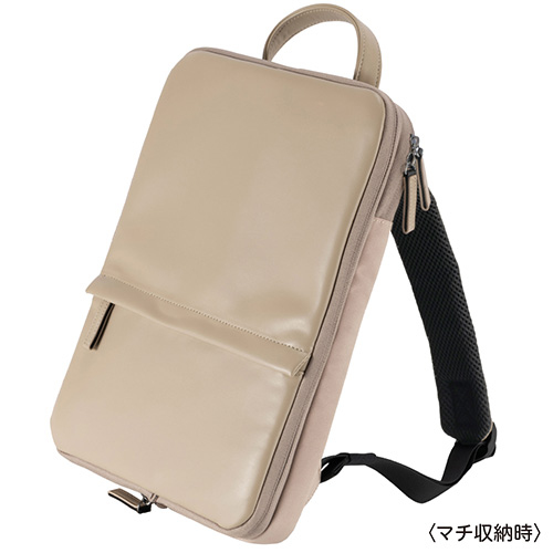 ナカバヤシ 厚みが変わる PCバックパック 16インチ/ベージュ CB-283BG (tm)