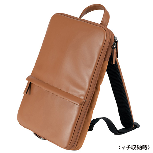 ナカバヤシ 厚みが変わる PCバックパック 14インチ/ブラウン CB-282BR (tm)
