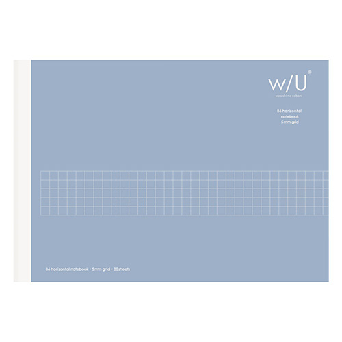 ナカバヤシ w/U B6ヨコノート パウダーブルー WU-B601E-B