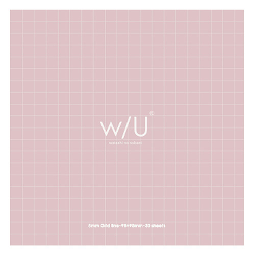 ナカバヤシ w/U ノート付箋 スクエア シェルピンク WU-FSTN-S-P