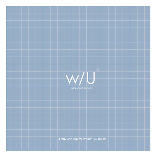 ナカバヤシ w/U ノート付箋 スクエア パウダーブルー WU-FSTN-S-B