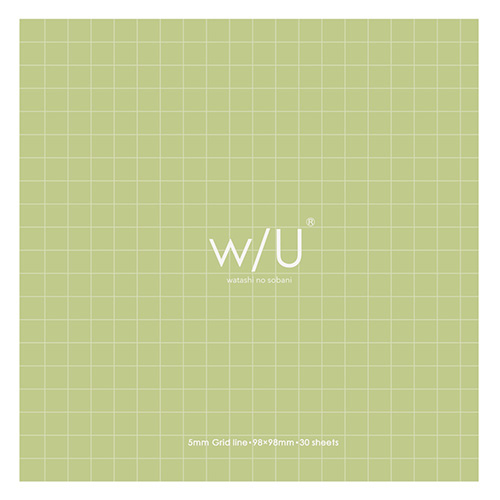 ナカバヤシ w/U ノート付箋 スクエア ピスタチオグリーン WU-FSTN-S-G