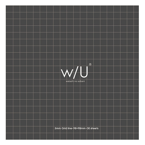 ナカバヤシ w/U ノート付箋 スクエア スモーキーブラック WU-FSTN-S-D