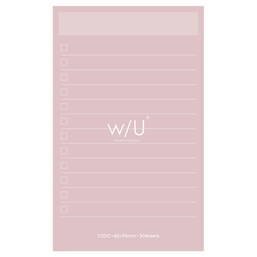 ナカバヤシ w/U ノート付箋 スリム シェルピンク WU-FSTN-R-P