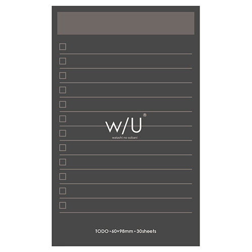 ナカバヤシ w/U ノート付箋 スリム スモーキーブラック WU-FSTN-R-D