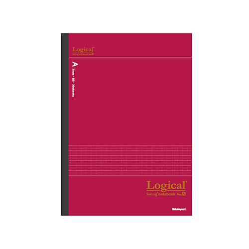ナカバヤシ ロジカルノート・単品・30枚・A罫・インプレッションカラー/レッド NB517A-R