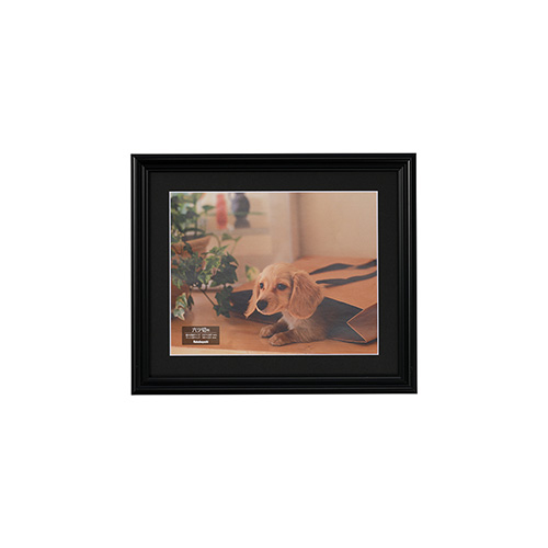 ナカバヤシ 樹脂製写真額 フォトフレーム 六ツ切 ブラック F-SP-108-D