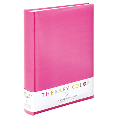 ナカバヤシ セラピーカラー 背丸ブック式 3段ポケットアルバム TCBP-240-HP ハッピーピンク