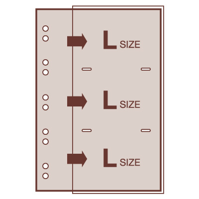 ナカバヤシポケット替台紙 バインダー式 L判3段ポケットアP-MYR-101-W (10枚組)