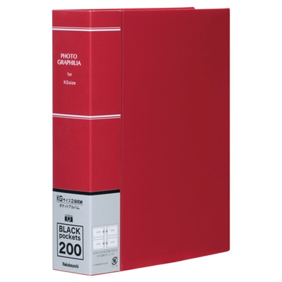 ナカバヤシ ポケットアルバム フォトグラフィリア/PHOTO GRAPHILIA KG版200枚 PHKG-1020-R レッド
