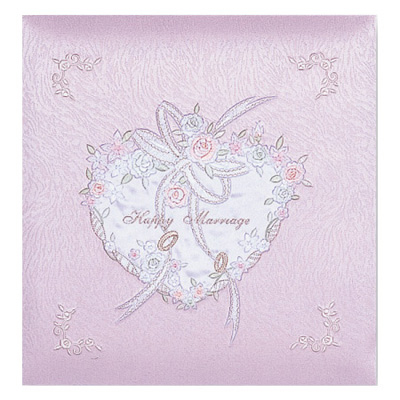 ナカバヤシ フエルアルバム 婚礼用 ハッピーマリッジ ア-OLK-107/N-Pピンク